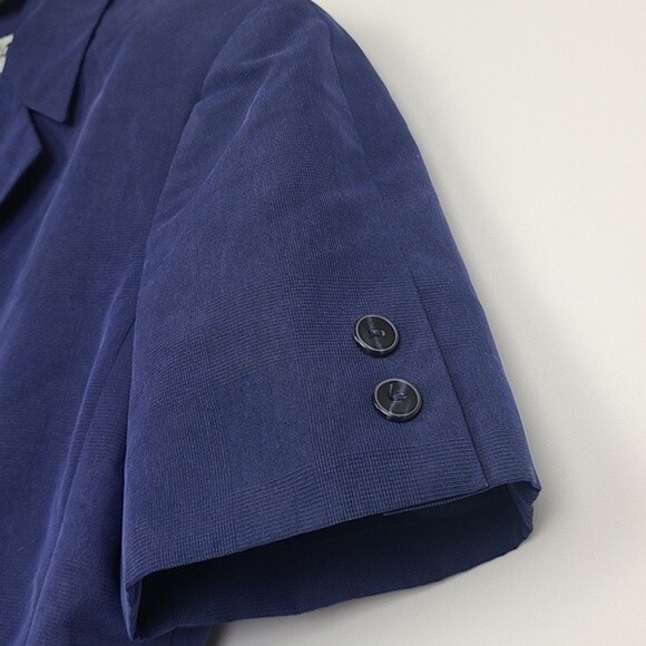 Kasper for ASL Womens Blue Short Sleeve Jacket and Skirt Suit Set Size 8 - Picture 4 of 12